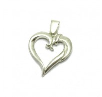 PE001168 Sterling silver pendant solid 925 Heart EMPRESS